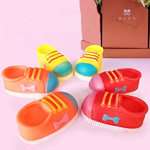 STOBOK Zapatillas de Deporte para Perros Zapato Chew Juguetes: 5 Unids Perro Chirriante Jugando Juguete Lavables Mini Zapatos Juguetes Juguetes Interactivos para Perrito Gato Pequeño Y