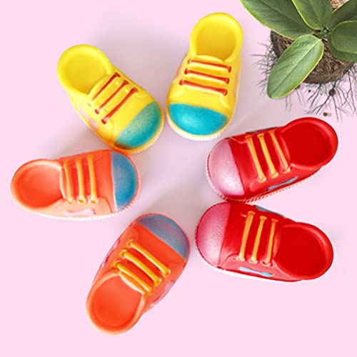 STOBOK Zapatillas de Deporte para Perros Zapato Chew Juguetes: 5 Unids Perro Chirriante Jugando Juguete Lavables Mini Zapatos Juguetes Juguetes Interactivos para Perrito Gato Pequeño Y