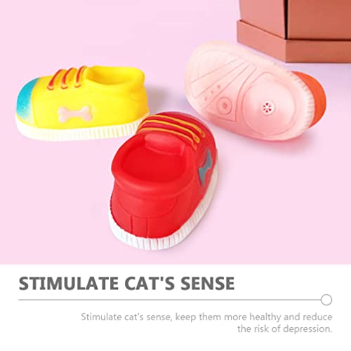 STOBOK Zapatillas de Deporte para Perros Zapato Chew Juguetes: 5 Unids Perro Chirriante Jugando Juguete Lavables Mini Zapatos Juguetes Juguetes Interactivos para Perrito Gato Pequeño Y