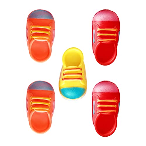 STOBOK Zapatillas de Deporte para Perros Zapato Chew Juguetes: 5 Unids Perro Chirriante Jugando Juguete Lavables Mini Zapatos Juguetes Juguetes Interactivos para Perrito Gato Pequeño Y