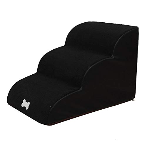 su-xuri Escaleras para perros elevadas, escaleras para perros para montar en la cama, muebles para gatos, herramienta de escalada antideslizante de 3 peldaños para animales