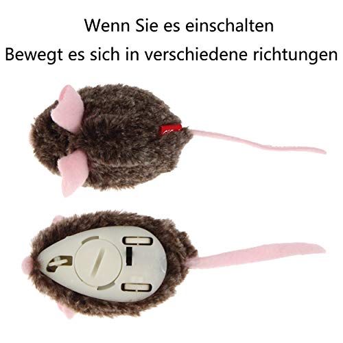 Suhaco GiGwi Melodía Chaser Serie Juguetes Interactivos para Gatos con Movimiento Chirriante Activado (Ratón en Movimiento Rosa)