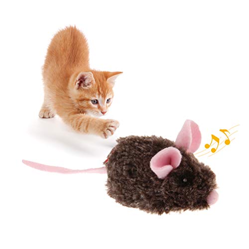 Suhaco GiGwi Melodía Chaser Serie Juguetes Interactivos para Gatos con Movimiento Chirriante Activado (Ratón en Movimiento Rosa)