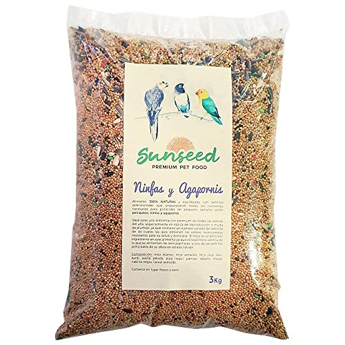 Sunseed Alimento para Ninfas y Agapornis, periquitos 3 Kg