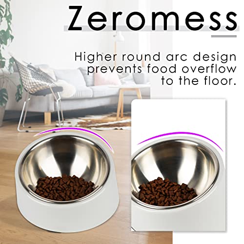 Super Design Cuenco Inclinado para Perros y Gatos, con ángulo Inclinado Inclinado para Perros y Gatos, comedero para Mascotas, Antideslizante y antiderrames, fácil de alcanzar Alimentos