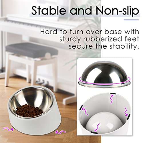 Super Design Cuenco Inclinado para Perros y Gatos, con ángulo Inclinado Inclinado para Perros y Gatos, comedero para Mascotas, Antideslizante y antiderrames, fácil de alcanzar Alimentos