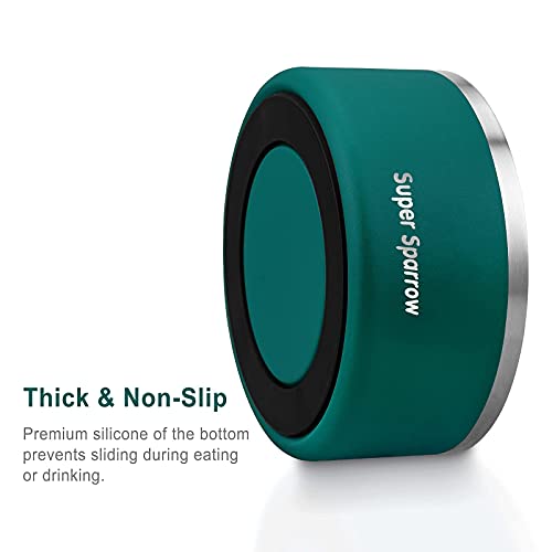 Super Sparrow Comedero para Perros Gatos Mascotas de Acero Inoxidable, con Base de Silicona Antideslizante, Apto para Lavavajillas -32oz/1L