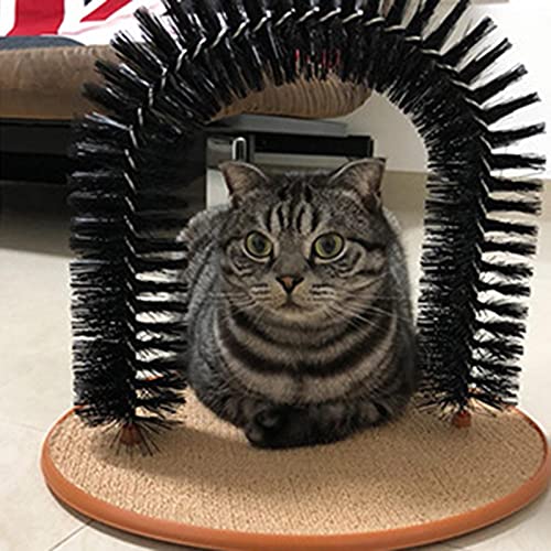 sympuk Arco Rascador para Gatos Masajeador De Gatitos Y Arco para Rascar para Mascotas Autoaseo con Almohadilla para Rascar En La Parte Inferior Gatos Y Gatitos Juguetones vividly