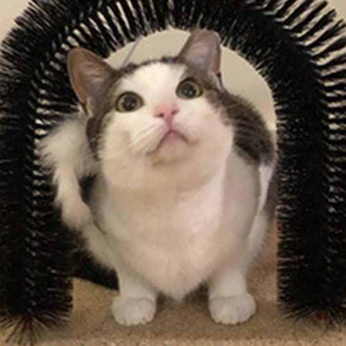 sympuk Arco Rascador para Gatos Masajeador De Gatitos Y Arco para Rascar para Mascotas Autoaseo con Almohadilla para Rascar En La Parte Inferior Gatos Y Gatitos Juguetones vividly