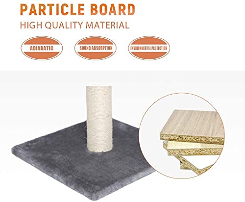 Tabla de rascar para gatos Cat Rasguño de poste y árbol, Torre de sisal natural alfombrado con plataforma y muebles de gato de pelota de peluche hechos para gatito y gato pequeño Postes rascadores par
