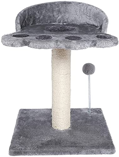 Tabla de rascar para gatos Cat Rasguño de poste y árbol, Torre de sisal natural alfombrado con plataforma y muebles de gato de pelota de peluche hechos para gatito y gato pequeño Postes rascadores par