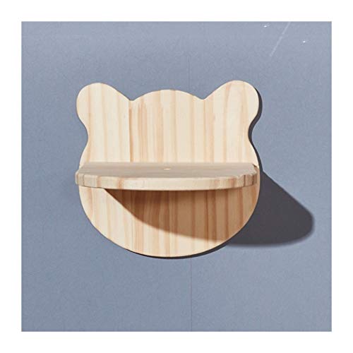 Tabla de rascar para gatos Marco de escalada de gato montado en la pared de madera maciza de la plataforma de salto de la plataforma del gato del árbol del gato de la plataforma de los muebles del gat
