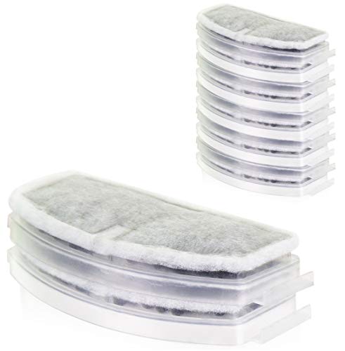 Tatzenglück Juego de 12 filtros de carbón activo de repuesto para fuente de agua para mascotas de Europet Bernina, EBI, Mango y Cascade