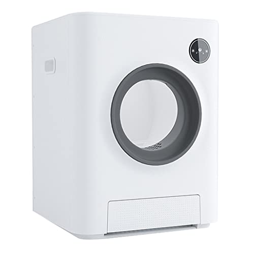 TDDGG Smart Cat Box Caja de arena autolimpieza automática purificador de aire totalmente encerrado grande espacio gato inodoro orificio (Color : White)