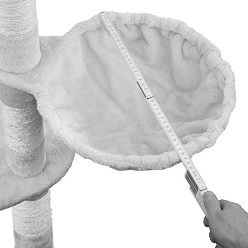 TecTake Rascador Árbol para Gatos 201 cm de Altura (Beige-Blanco | no. 402186)