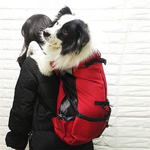 TENGGO Mochila De Transporte De Mascotas De Doble Hombro Frente De Mascota Ajustable Gato Perro Viaje De Transporte- M