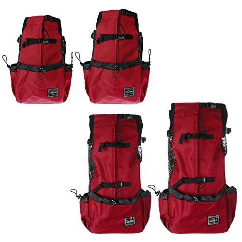 TENGGO Mochila De Transporte De Mascotas De Doble Hombro Frente De Mascota Ajustable Gato Perro Viaje De Transporte- M