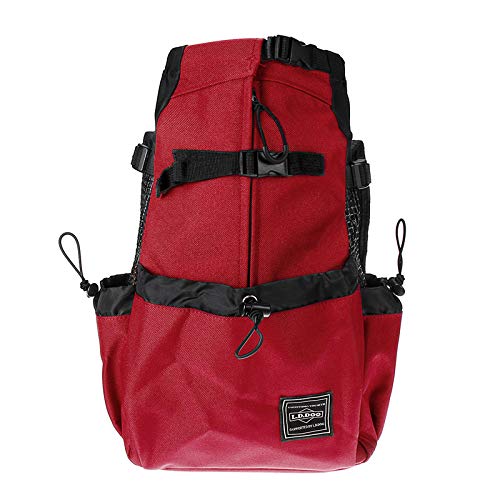 TENGGO Mochila De Transporte De Mascotas De Doble Hombro Frente De Mascota Ajustable Gato Perro Viaje De Transporte- M