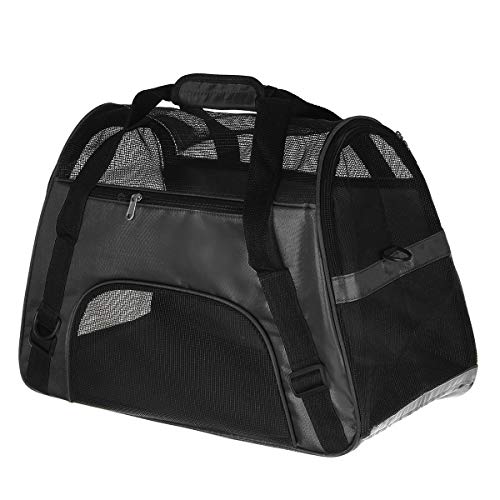 TENGGO Transportín para Mascotas Soft Lateral Gato Perro Bolsa de Viaje Comfort Safe Bolsa Viaje al Aire Libre-Rosado