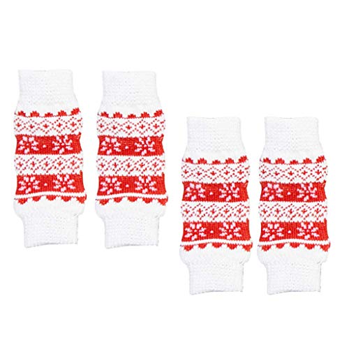 Tenlacum Calentadores de piernas para perros y gatos, 4 unidades, para perros y gatos, para la artritis, para ancianos, perros, gatos, vendaje – (rojo S)