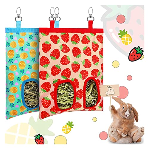 TFGUOqun Bolso de heno Pantera de alimentación de la Bolsa de la Bolsa de alimentación Contenedor Dispensador de alimentación for Conejo Guinea Conejillo Pequeños Animales Pet Pet