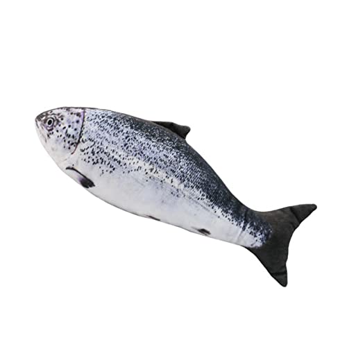 thorityau Juguete de Pescado para Gatos - Pescado eléctrico en Movimiento | Juguetes interactivos de Hierba gatera de Juguete Interactivo para Gatos y Gatitos de Peluche Realista