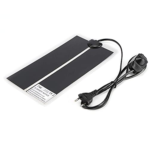TIEMORE Alfombrilla Calefactora para Reptiles,5w,7w,14w,20w,28w,45w Alfombrilla Calentadora para Reptiles con Controlador De Termostato,Almohadilla Calentadora 220-240v para Tortuga,Serpientes