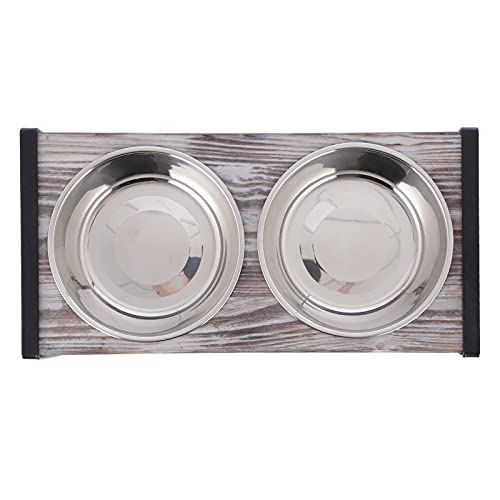 Tigcent Cuenco Perro Gato Comedero Ajustable Perro Gato, Cuenco para Perros Gatos Mascotas, Doble Tazón para Agua Alimento