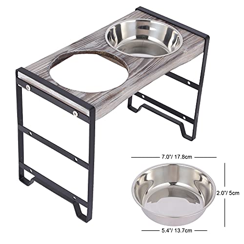 Tigcent Cuenco Perro Gato Comedero Ajustable Perro Gato, Cuenco para Perros Gatos Mascotas, Doble Tazón para Agua Alimento
