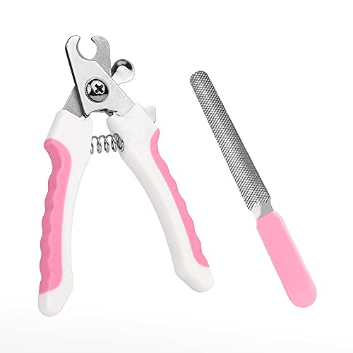 Tijeras Para Garras Para Mascotas, Tijeras Para Garras Para Mascotas de Acero Inoxidable, Para Cortar Uñas Para Mascotas, Rosa, Tamaño S / L