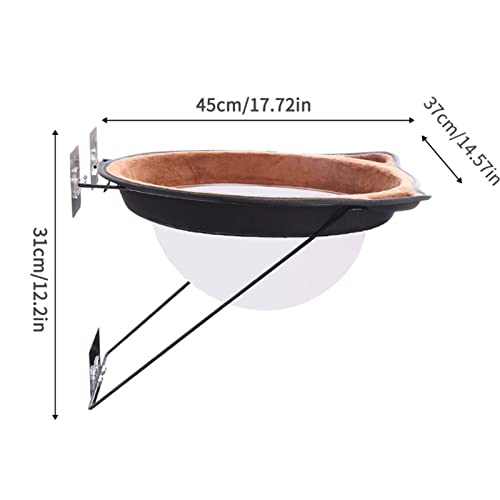 TINGCHAO Percha para Ventana de Gato con ventosas de Tornillo Asiento de Ventana de Hamaca para Gato montado Que Ahorra Espacio para Gatos Grandes Juego Premium,Rosado