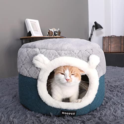 TISHITA 2 en 1 Linda Cama para Perros y Gatos, Cama para Perros y Gatos durmiendo para Jugar, Alfombra para Cama para Perros, Funda extraíble y Lavable, Los 40x40x31cm