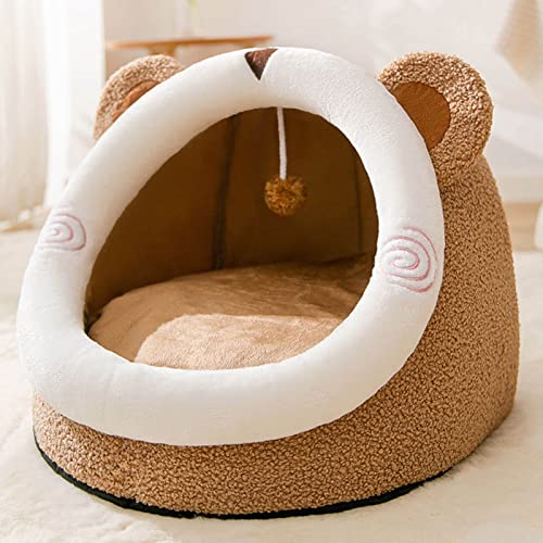 TISHITA Cama para Gatos para Gatos de Interior, Cama de Gato Lavable para Gatos O Perros, Cachorro, Gatito, Gatito, Conejo, Anti-Fondo Cat Cave House Toy - L