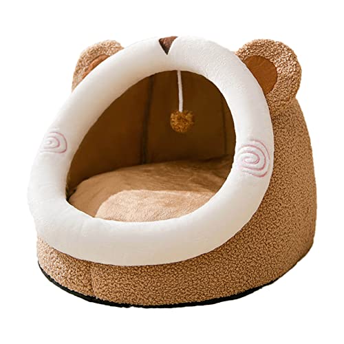 TISHITA Cama para Gatos para Gatos de Interior, Cama de Gato Lavable para Gatos O Perros, Cachorro, Gatito, Gatito, Conejo, Anti-Fondo Cat Cave House Toy - L