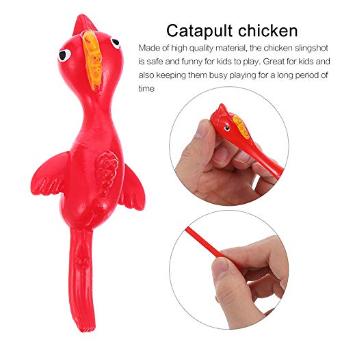 TOYMYTOY Slingshot Chicken Toy Flinger Pollo Prank BUTS TPR Flying Chicken Toys Flick Chicken Toys para Party Holiday Shellers 5Pcs