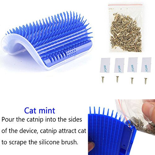 Tpocean Cat - Cepillo de masaje para gato con juguete para gatos
