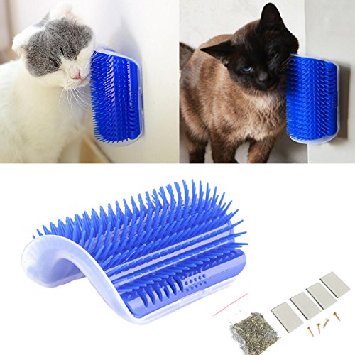 Tpocean Cat - Cepillo de masaje para gato con juguete para gatos