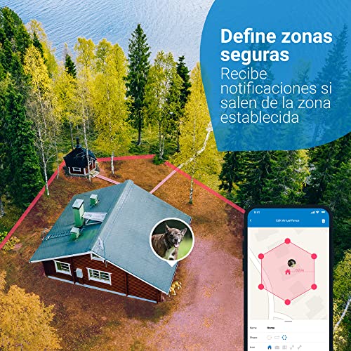 Tractive GPS DOG 4. Conoce siempre la ubicación de tu perro. Manténlo en forma con el Seguimiento de Actividad. Distancia ilimitada. (Café)