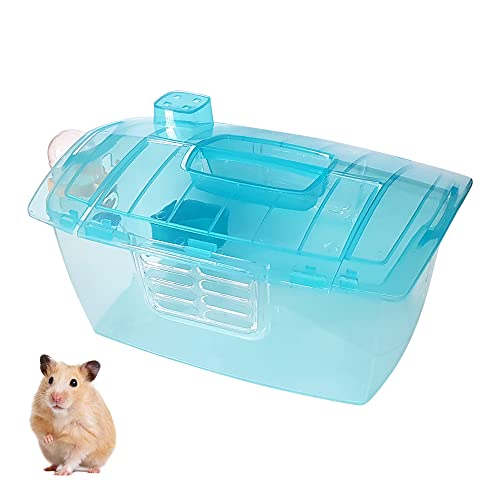 Transportador para Hámster Roborowski transportin para Hamster rodeadores 14.3*28.2*20.7cm pequeña Bebedero comedero (S129)