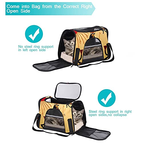 Transportín para Mascotas Egipto Bolsa De Transporte para Cachorros Perros Y Gatos De Malla Transpirable para Viajes 43x26x30 cm