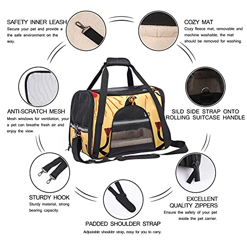 Transportín para Mascotas Egipto Bolsa De Transporte para Cachorros Perros Y Gatos De Malla Transpirable para Viajes 43x26x30 cm