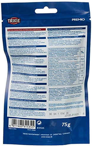 Trixie PREMIO Rollos de pollo y pescado - 75 g