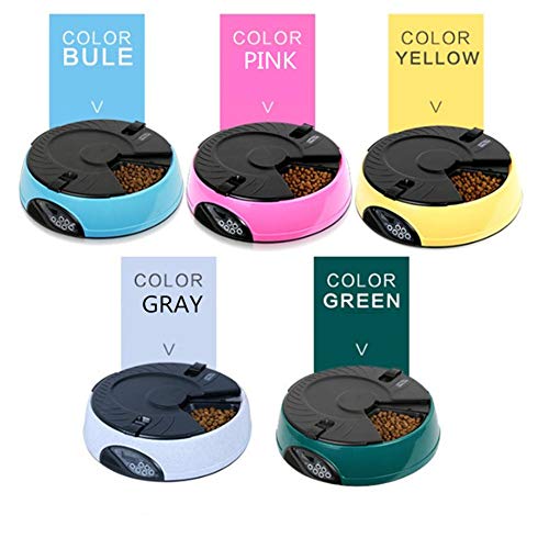 TUANTALL Dispensador Comida Gatos Comedero Automatico Perros Microchip Gato alimentador Gato de Almacenamiento de Alimentos Green