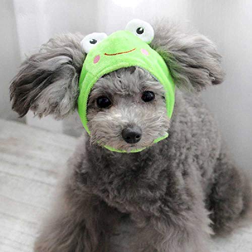 TUOLUO Cute Dog Hat Animal Shape Dog Cap Accesorios para Mascotas Baratos Gorras para Perros Sombreros Mascotas Disfraz Divertido Cosplay Pet Dog Hat Chihuahua S/Verde Claro
