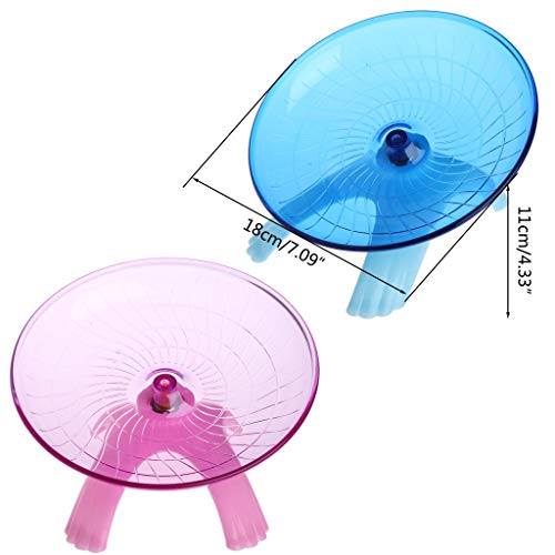 U/K Disco de rodadura, platillo volador, bicicleta estática para mascotas, ratones, hámsters, jaulas, juguete de jaula, 1 unidad, color aleatorio elegante y popular