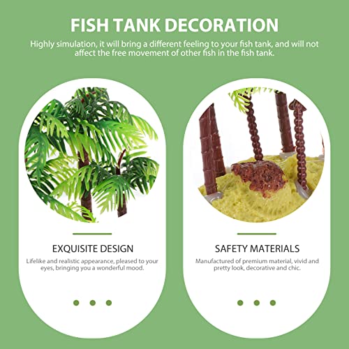 ULTECHNOVO Cocotero Acuario Plantas del Tanque de Peces de Acuario Pecera Adorno Decoración de Jardinería