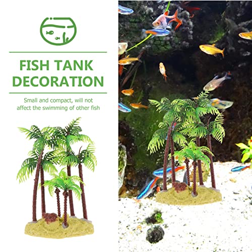 ULTECHNOVO Cocotero Acuario Plantas del Tanque de Peces de Acuario Pecera Adorno Decoración de Jardinería