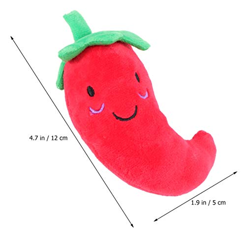 ULTECHNOVO Juguete de Peluche para Perro Gato Mascota Perro Masticar Juguetes de Felpa Juguete de Mascota Interactivo de Peluche Juguete de Zanahoria Mascota Chiles Masticar Juguetes de
