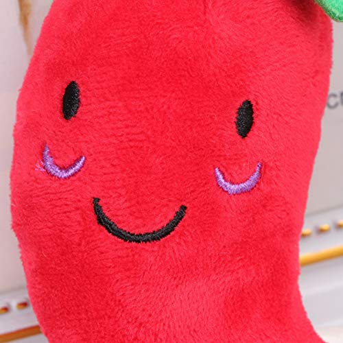 ULTECHNOVO Juguete de Peluche para Perro Gato Mascota Perro Masticar Juguetes de Felpa Juguete de Mascota Interactivo de Peluche Juguete de Zanahoria Mascota Chiles Masticar Juguetes de