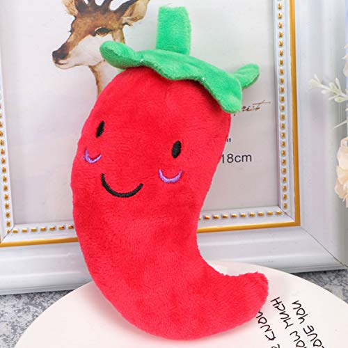 ULTECHNOVO Juguete de Peluche para Perro Gato Mascota Perro Masticar Juguetes de Felpa Juguete de Mascota Interactivo de Peluche Juguete de Zanahoria Mascota Chiles Masticar Juguetes de